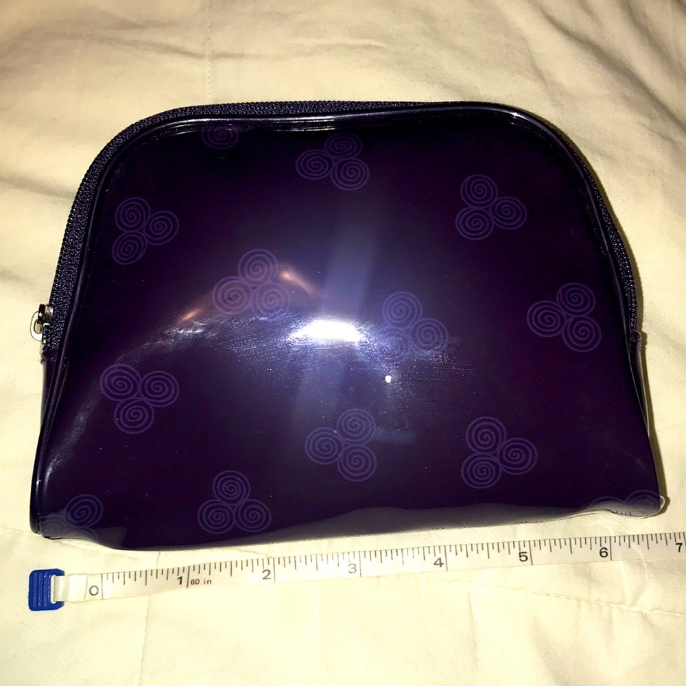 Lancôme deep purple cosmetic makeup bag